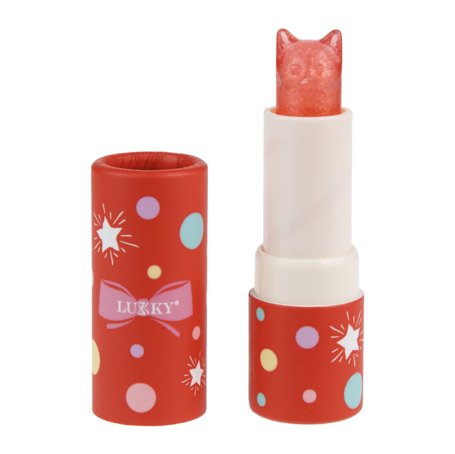 Lukky Парфюмированный стик в виде головы кошечки, детский бесспиртовой, 3,8 гр, арбузный фреш, блистер