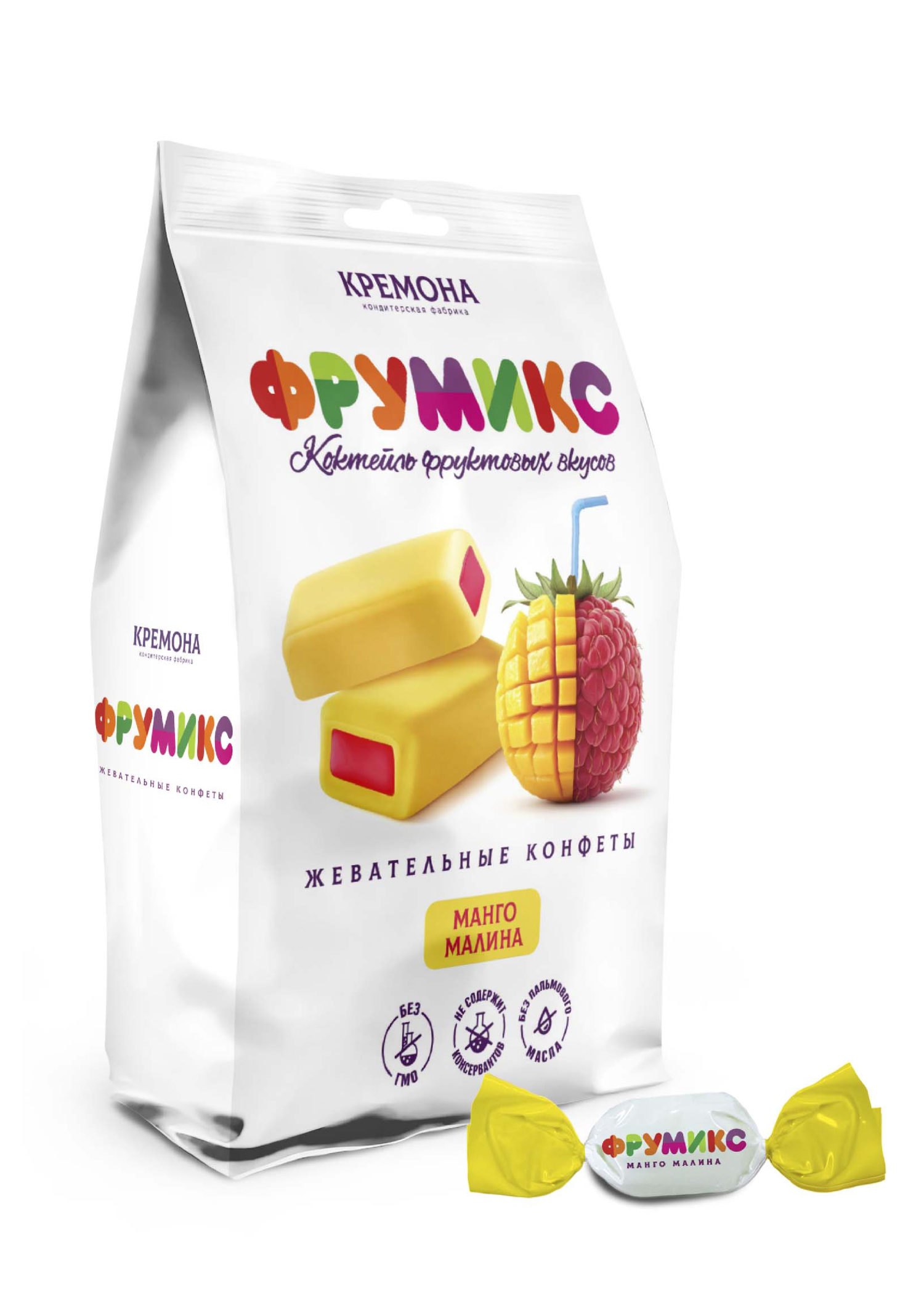 ФРУМИКС Жевательные конфеты манго/малина, 150г х 36