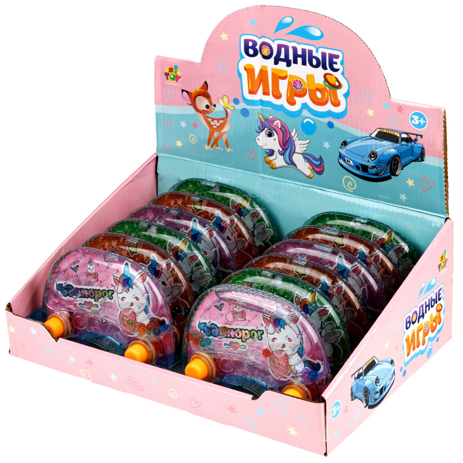 1TOY Игра с водой Джой Единороги, 3 вида в ассортименте