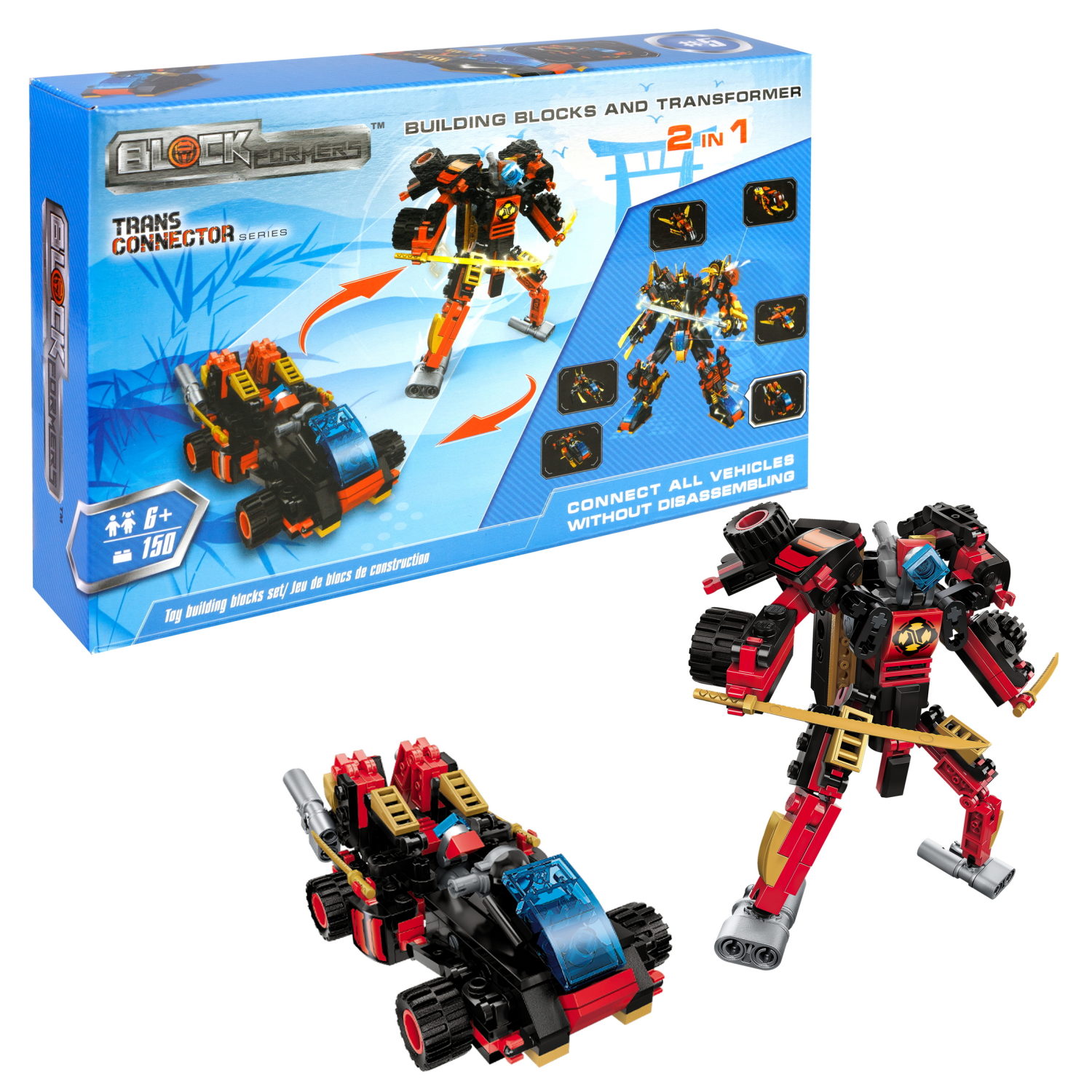 Конструктор  Трансформер BLOCKFORMERS  "Мегасамурай" Cерия TRANS CONNECTOR, 6 видов на выбор