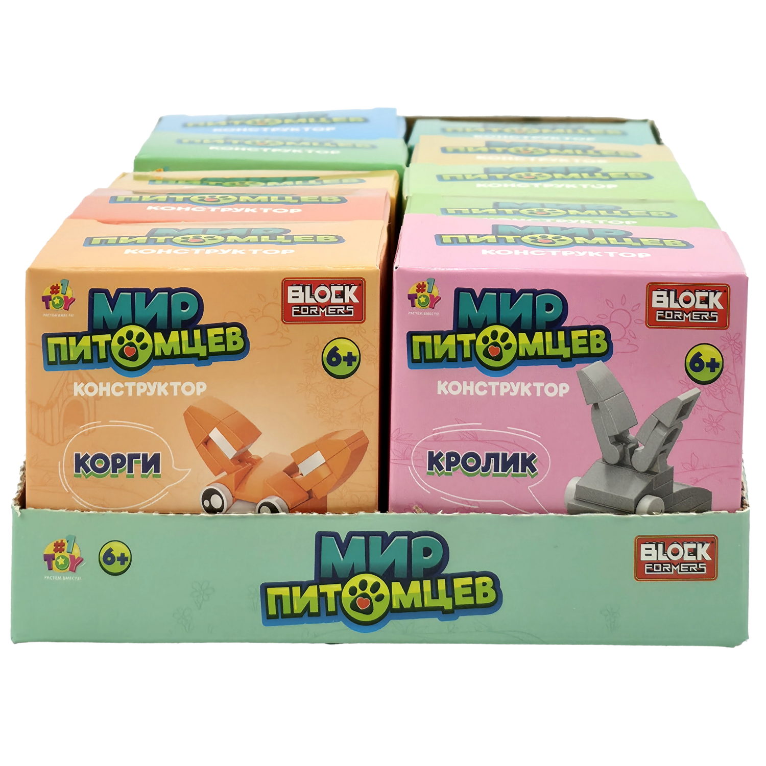 Конструктор 1TOY Blockformers Мир питомцев, 10 видов