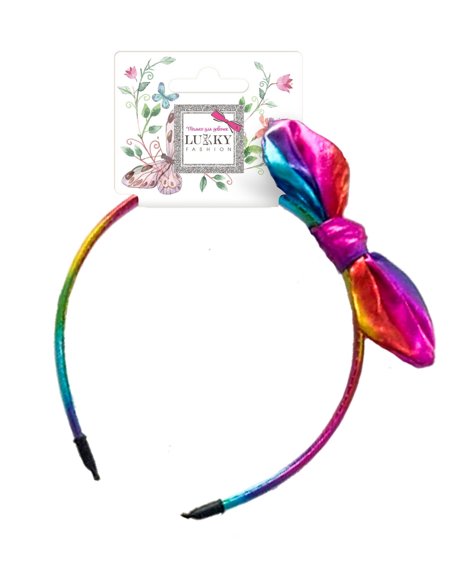Lukky Fashion набор из 2 ободков с бантиком эффект под кожу «Хамелеон»