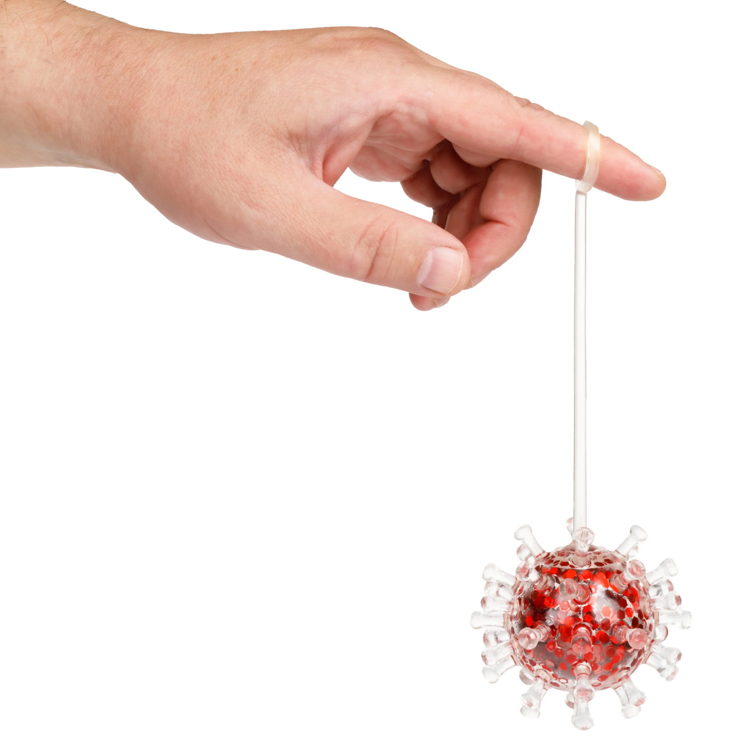 Игрушка ДУТИКИ 1TOY Вирус, прозрачный, максимальный размер 25 см, 3 вида в ассортименте