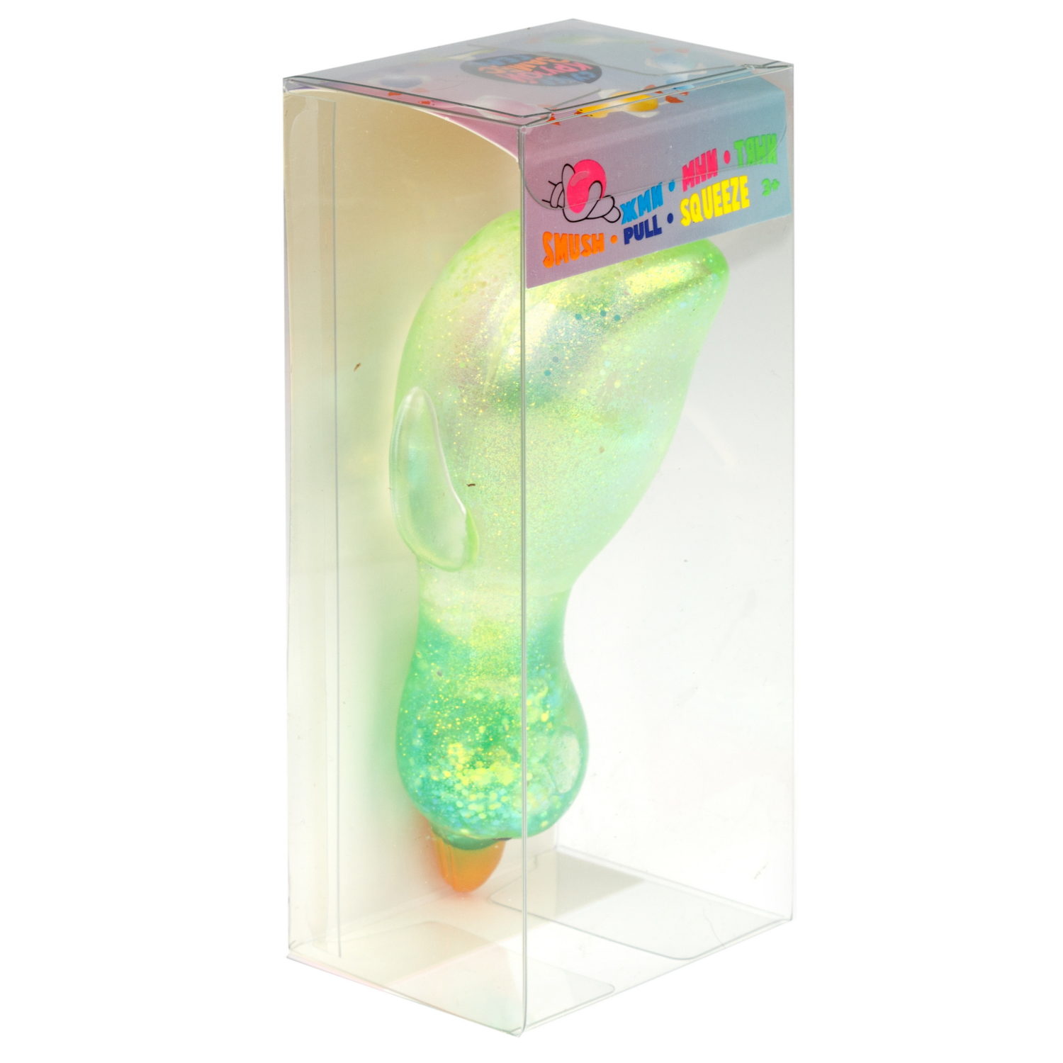 Антистресс-игрушка 1TOY Крутой замес Супергель гусь прозрачный, 9х8х5 см