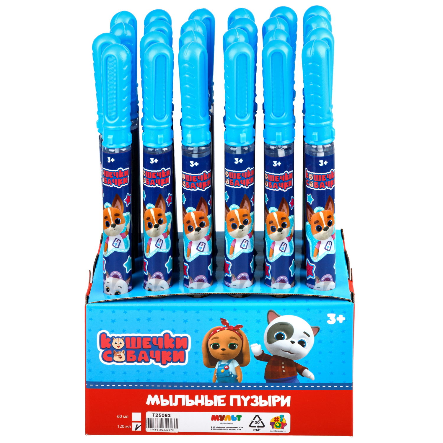 1TOY Кошечки-собачки, мыльные пузыри, 120 мл