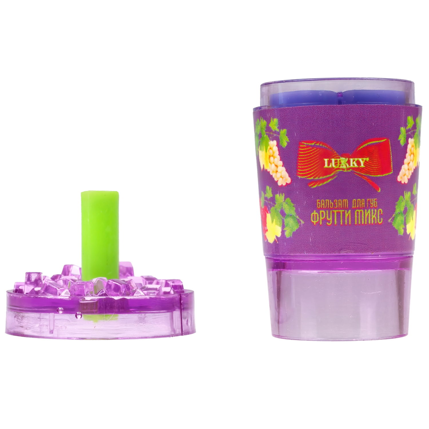 Lukky Фрутти Микс,бальзам д.губ увлажняющий,3,8г,12 шт дисплей бокс, 3 цвета в ассортименте