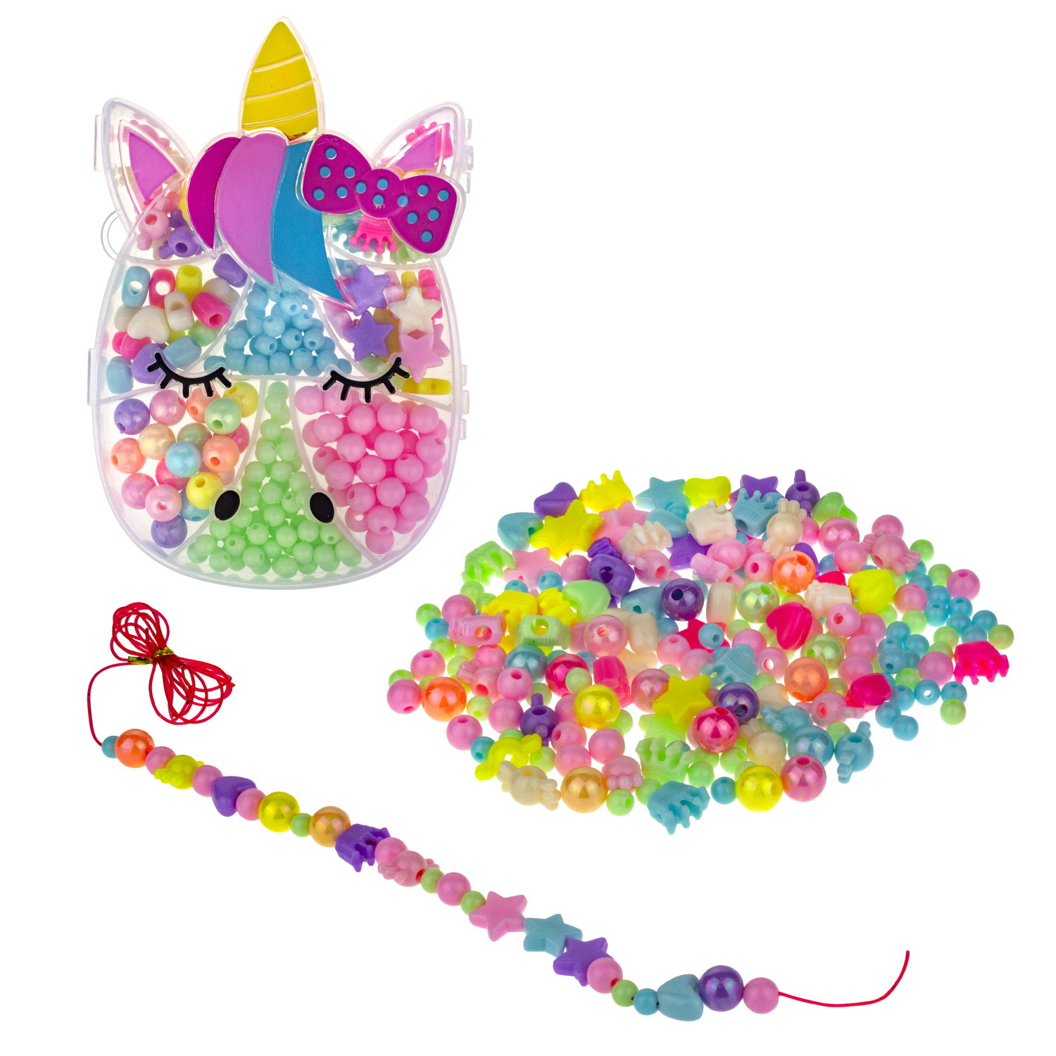 1TOY набор бусин "Bijou DIY" Единорог, 230 бусин