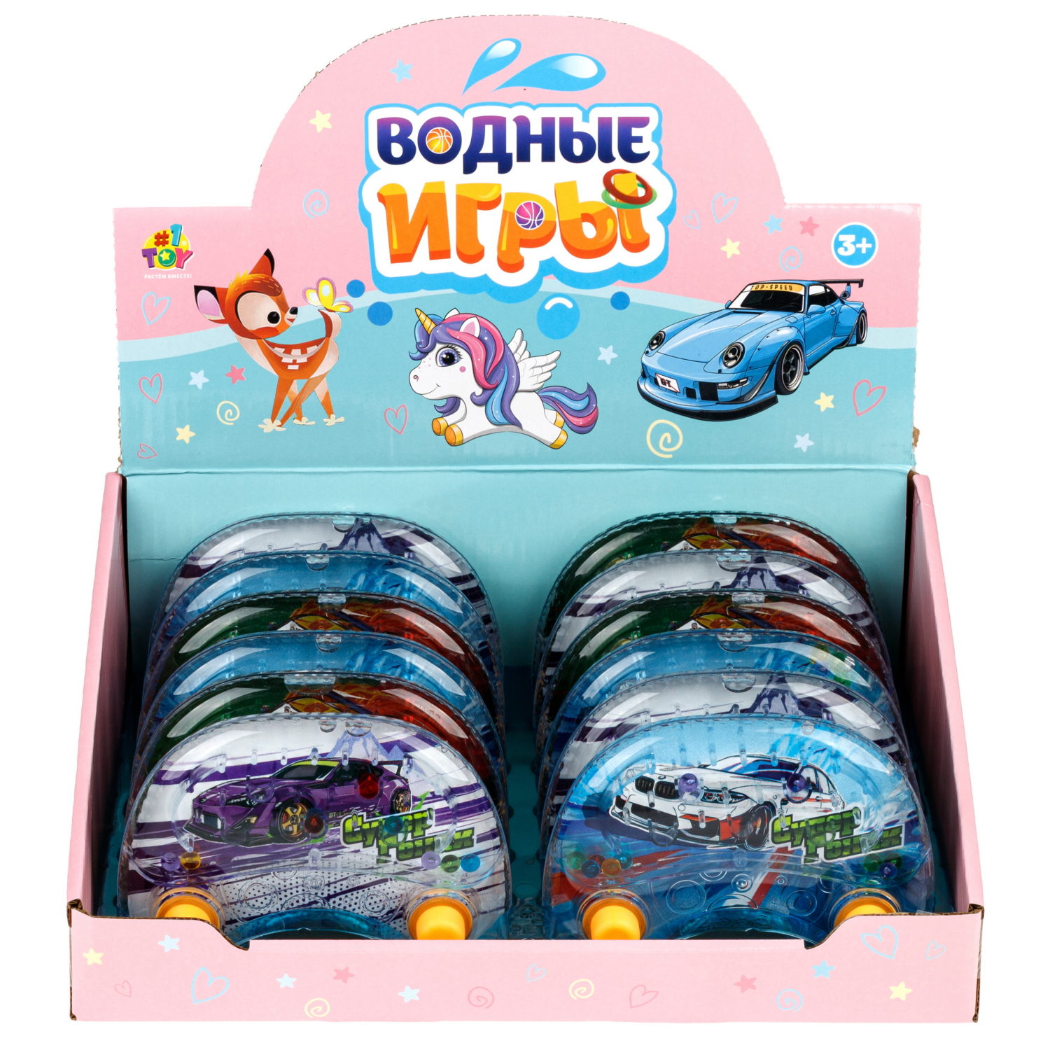 1TOY Игра с водой Джой Гонки, 3 вида в ассортименте