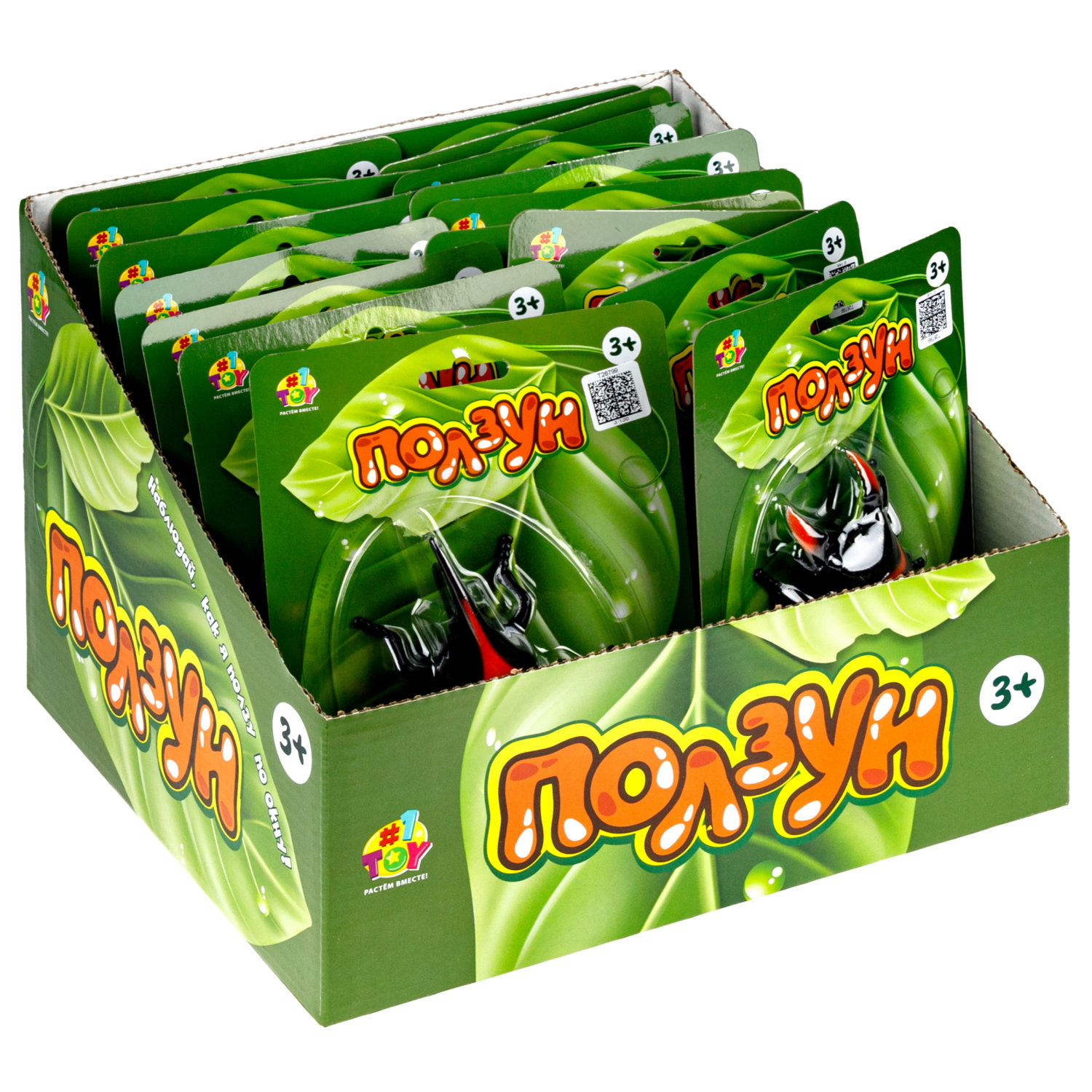 Насекомые игрушки 1TOY Ползун Жуки, в ассортименте