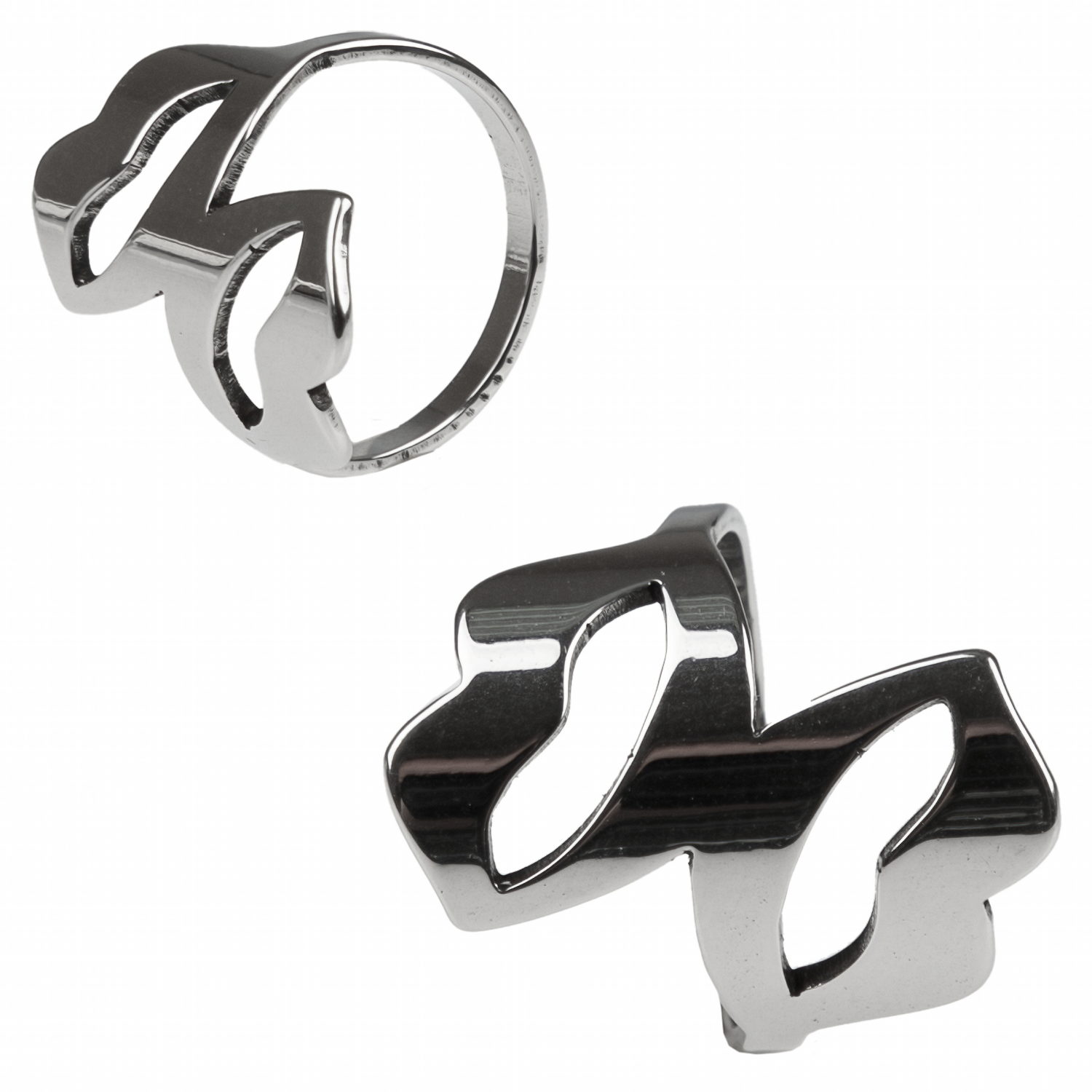 Набор колец серебряного цвета Lukky Fashion с крыльями ангела, 3 шт.