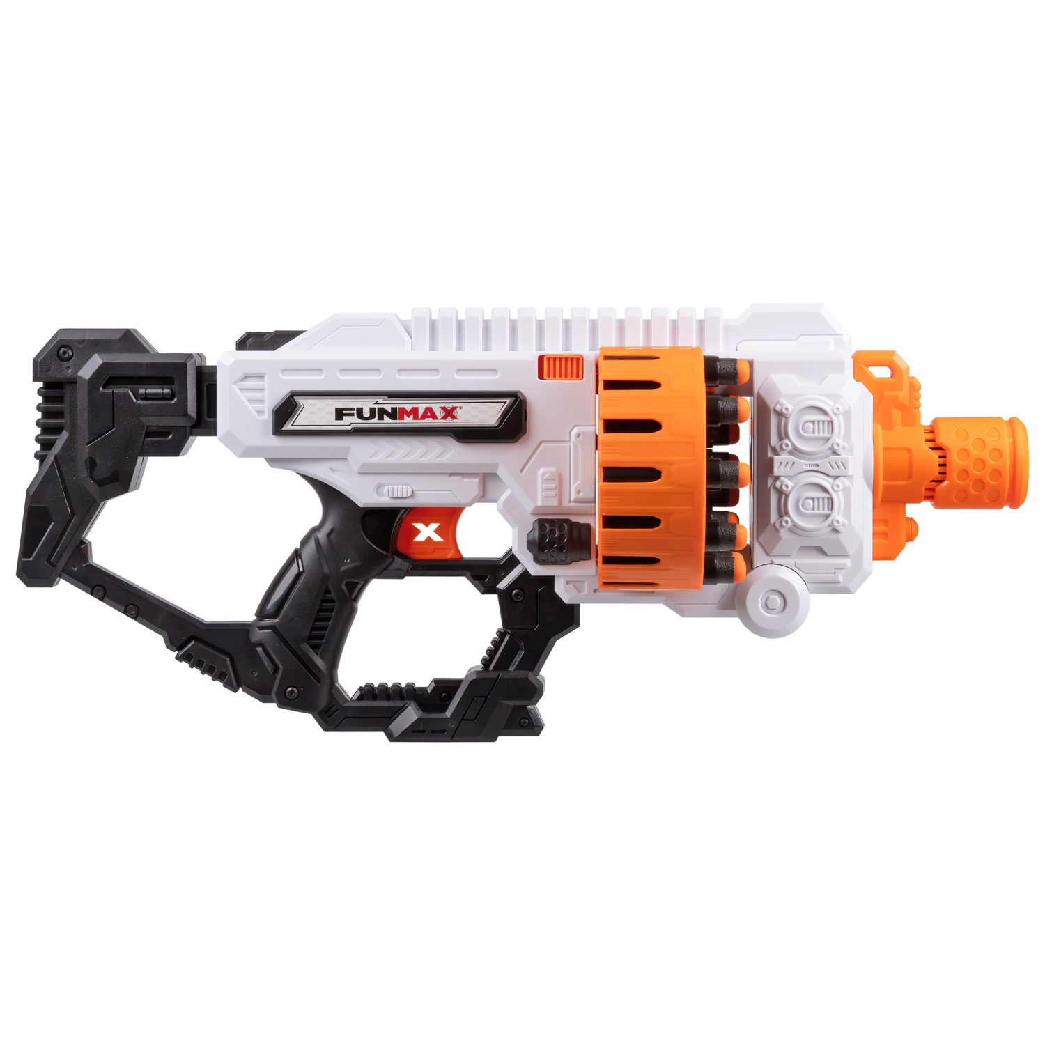 1toy Funmax "A71" бластер электрический, 2 барабана на 10 выстрелов, в комплекте 36 EVA снарядов