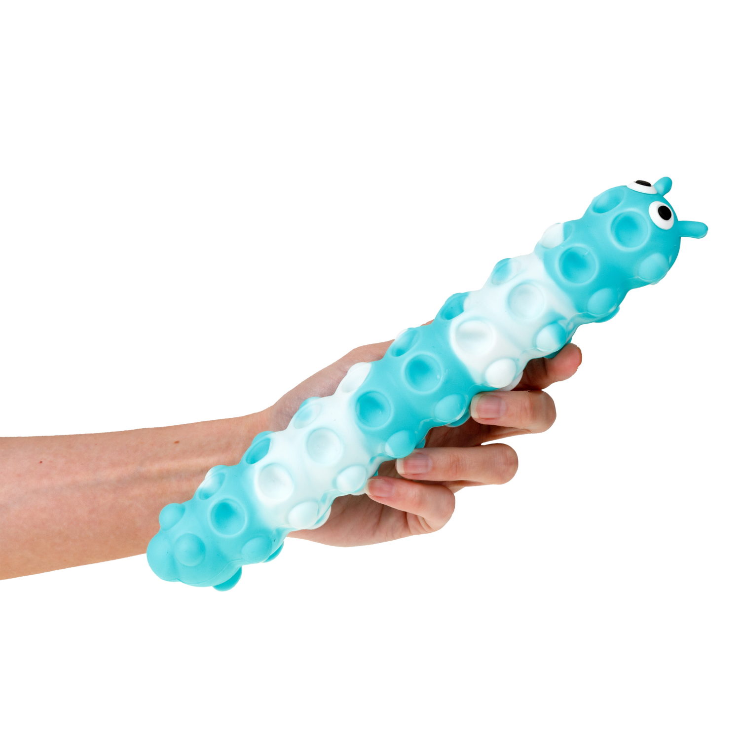 1toy Жмяка Hit Pop It "Гусеница" на присосках 26,5х4,8х3,8 см, 4 вида, 12 шт. в д/б