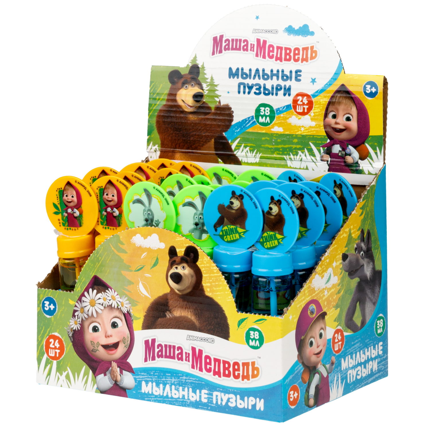 Маша и Медведь мыл. пуз. колба с кругляшом, 38 мл в д/б