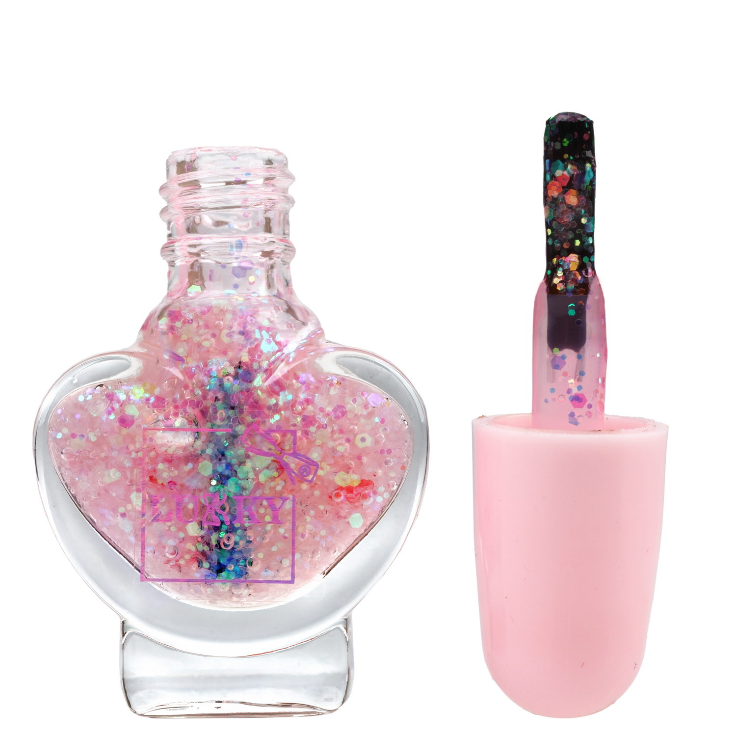 Lukky Beauty Duet набор блеск для губ и лак для ногтей, цвет розовый