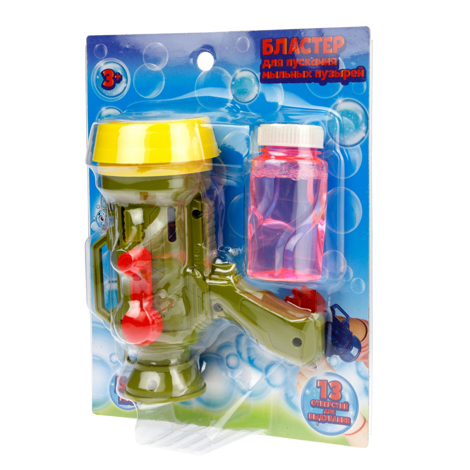 Мыльные пузыри 1TOY Мы-шарики! бластер механический 50 мл, 13 стволов
