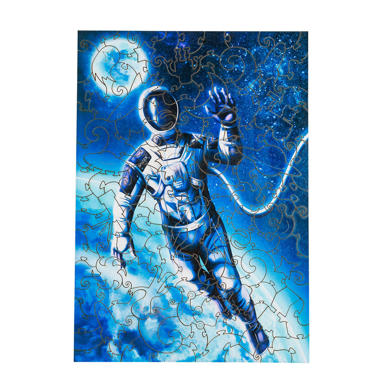 Деревянные пазлы Collection Space Космонавт, 130 деталей, 20х29 см, 8+