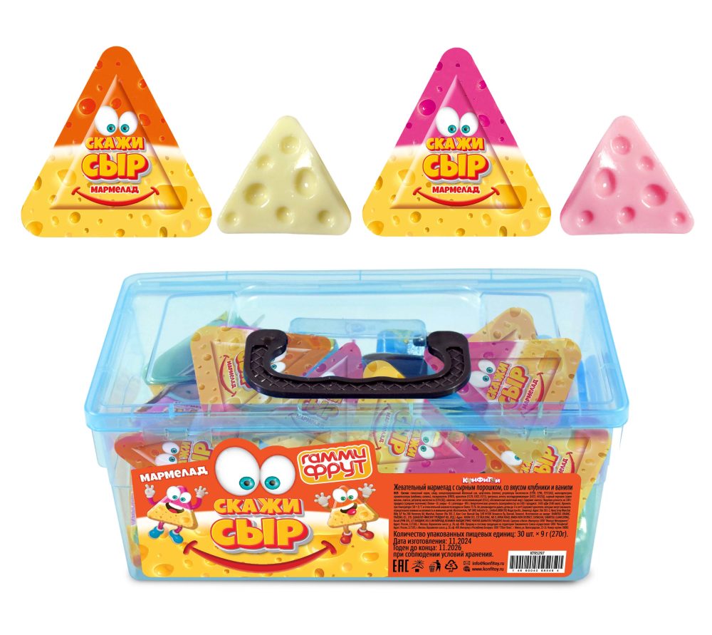 ГАММИ ФРУТ Скажи "СЫР" мармелад, блок 30 шт. (9г х 30 х 20)
