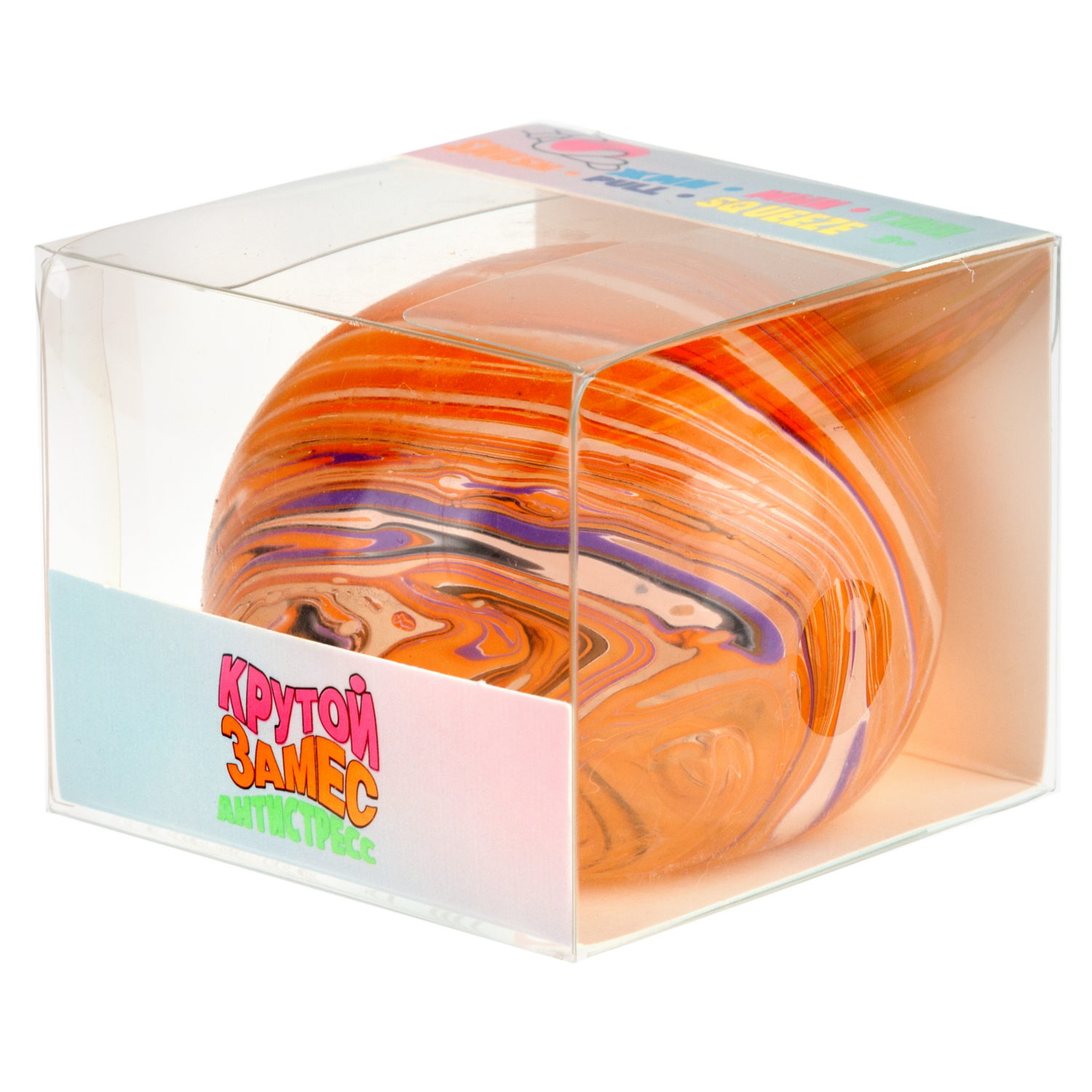 Игрушка-антистресс 1TOY Крутой замес Супергель Шар марблс, 6 см, в ассортименте