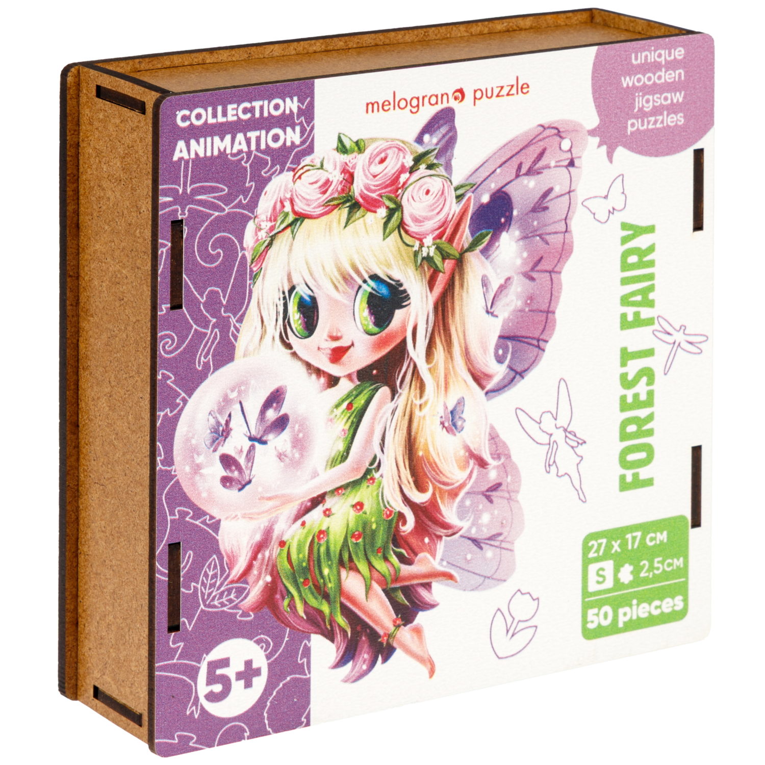 Деревянные пазлы Collection Animals Лесная фея, 50 деталей