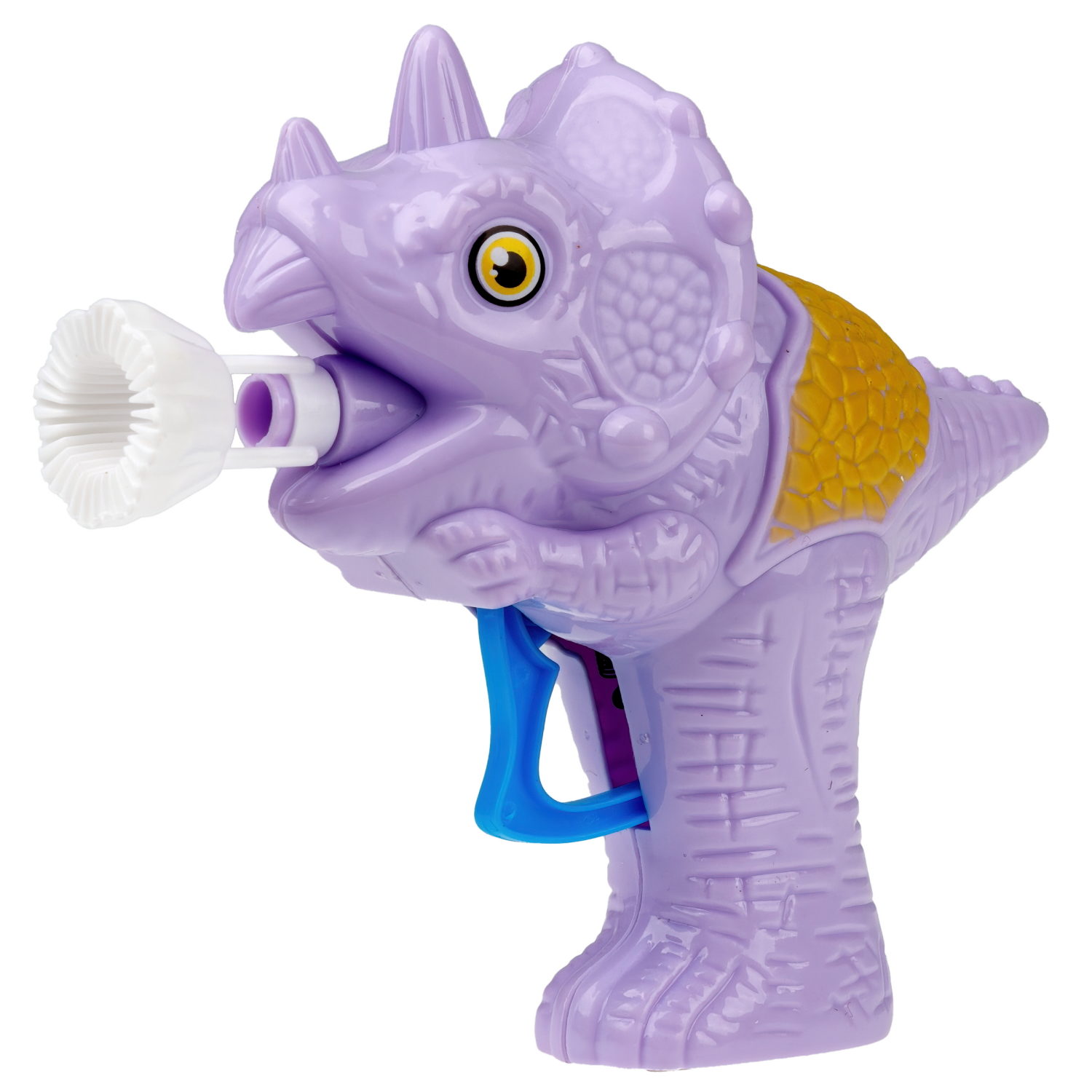 Пистолет для пускания мыльных пузырей 1TOY Мы-шарики! в виде динозавра, 50 мл, фиолетовый