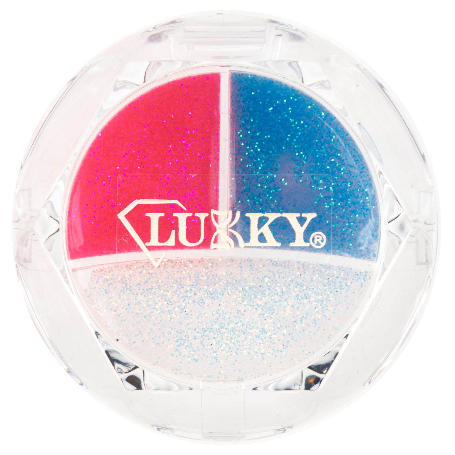 Гель-тени для век с блёстками Lukky Diamond Color Pastel, 3 цвета, 3,6 г