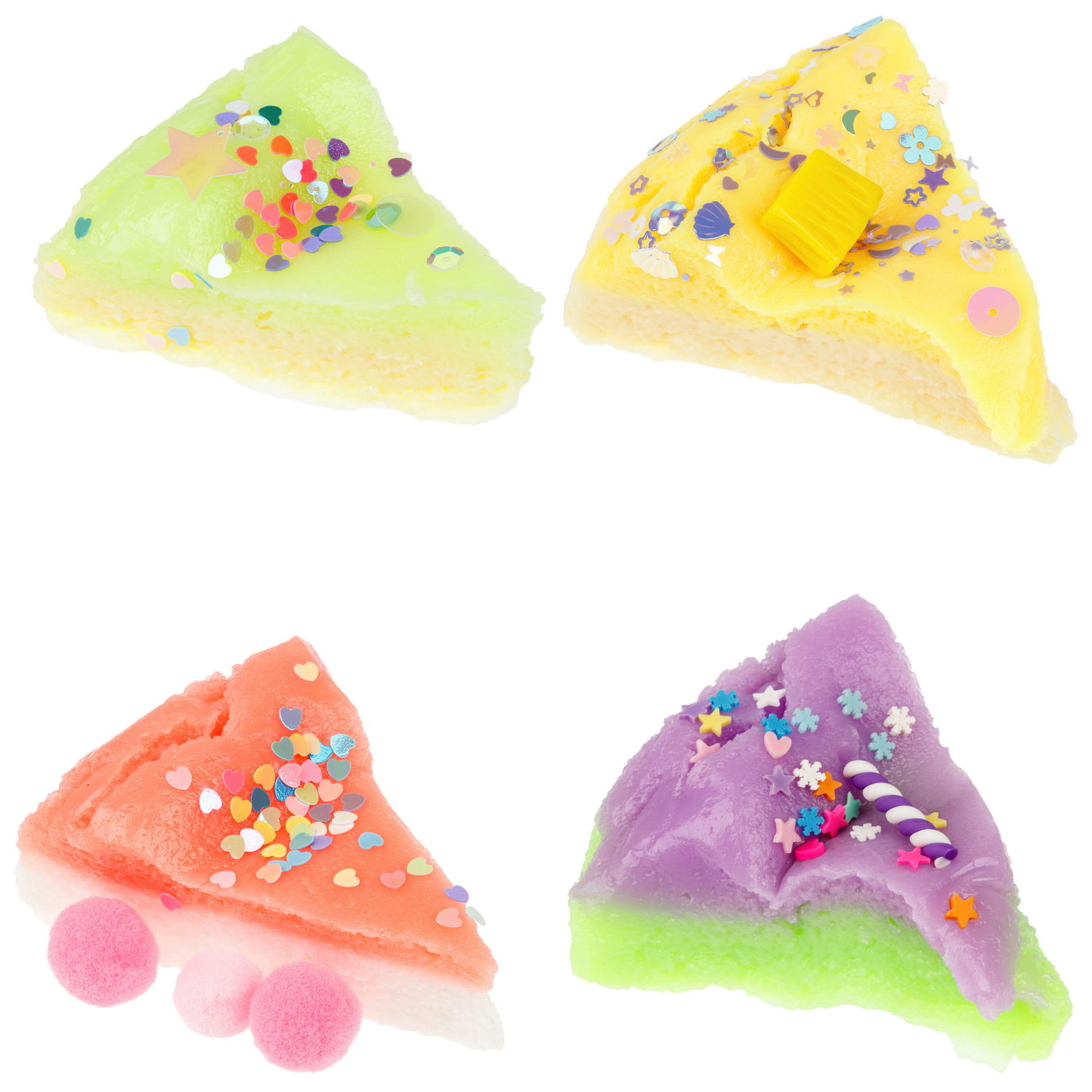 Игрушка-антистресс 1TOY Крутой замес «Няшка-вкусняшка», «Чизкейк с посыпкой», с колокольчиком, фиолетовый