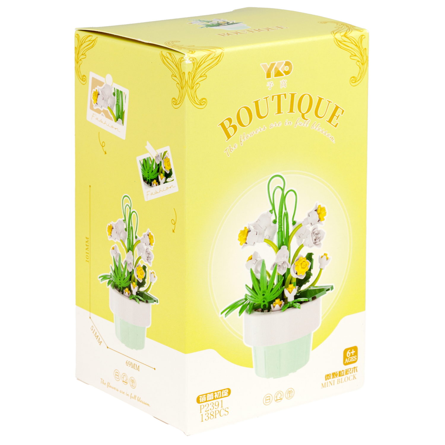 Конструктор 1TOY Blockformers "Цветы в горшках", 9 видов, от 138 до 223 деталей