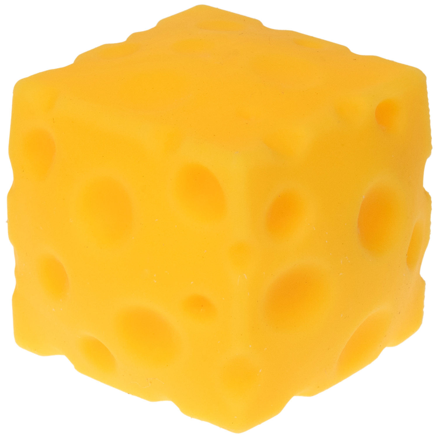 Игрушка антистресс для рук 1TOY Крутой замес сыр куб, резиновая, мялка, жмякалка, тянучка, для детей, для взрослого