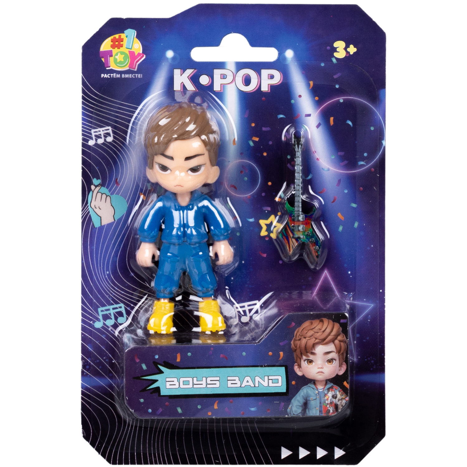 Кукла 1TOY K-POP Boys band с музыкальными инструментами, 6 видов в ассортименте