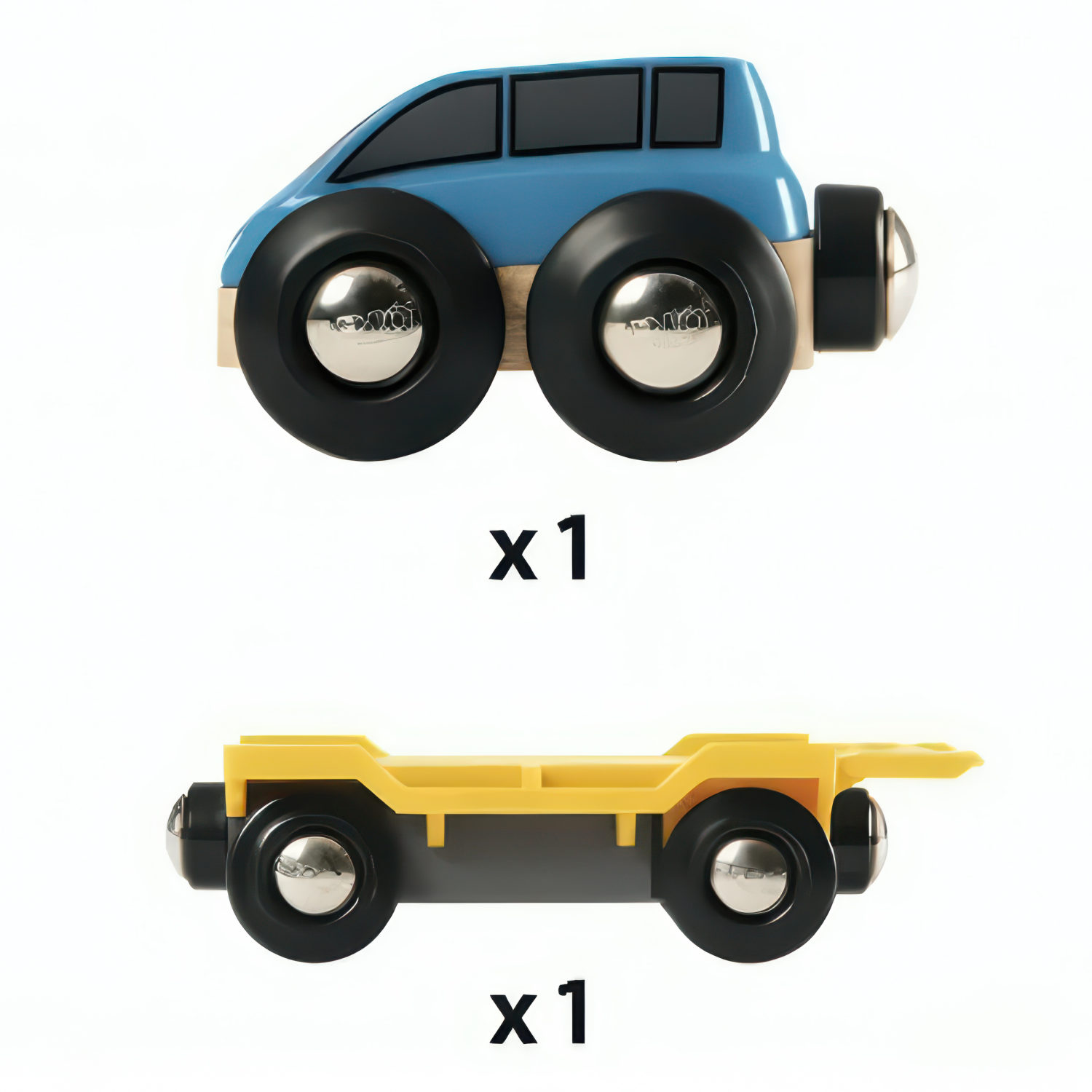 Прицеп-эвакуатор с машинкой BRIO, для деревянной железной дороги 