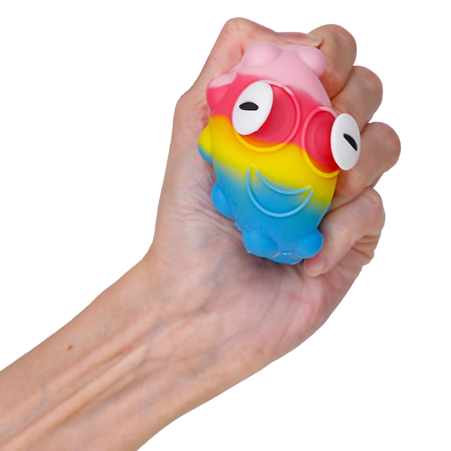 1toy Жмяка Hit Pop It четырёхцветный "Смайлик" 7 см