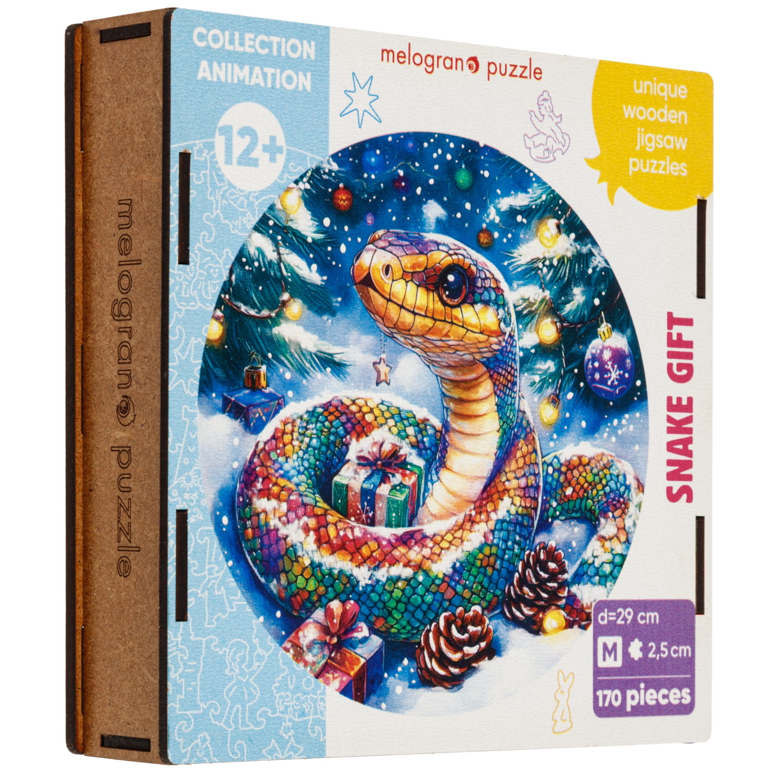 Деревянные пазлы Collection Animation Подарок змеи, 170 деталей