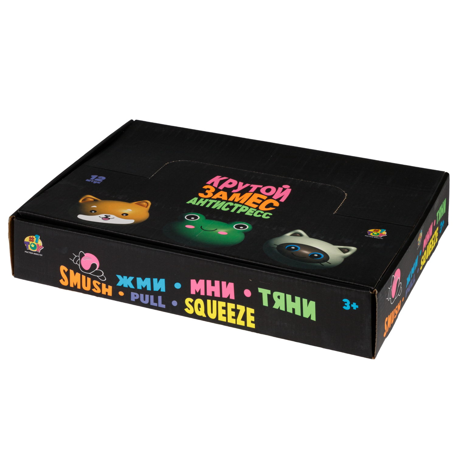 Антистресс-игрушка 1TOY Крутой замес Звери, в ассортименте корги, лягушка, кот, 7,5х7х5 см