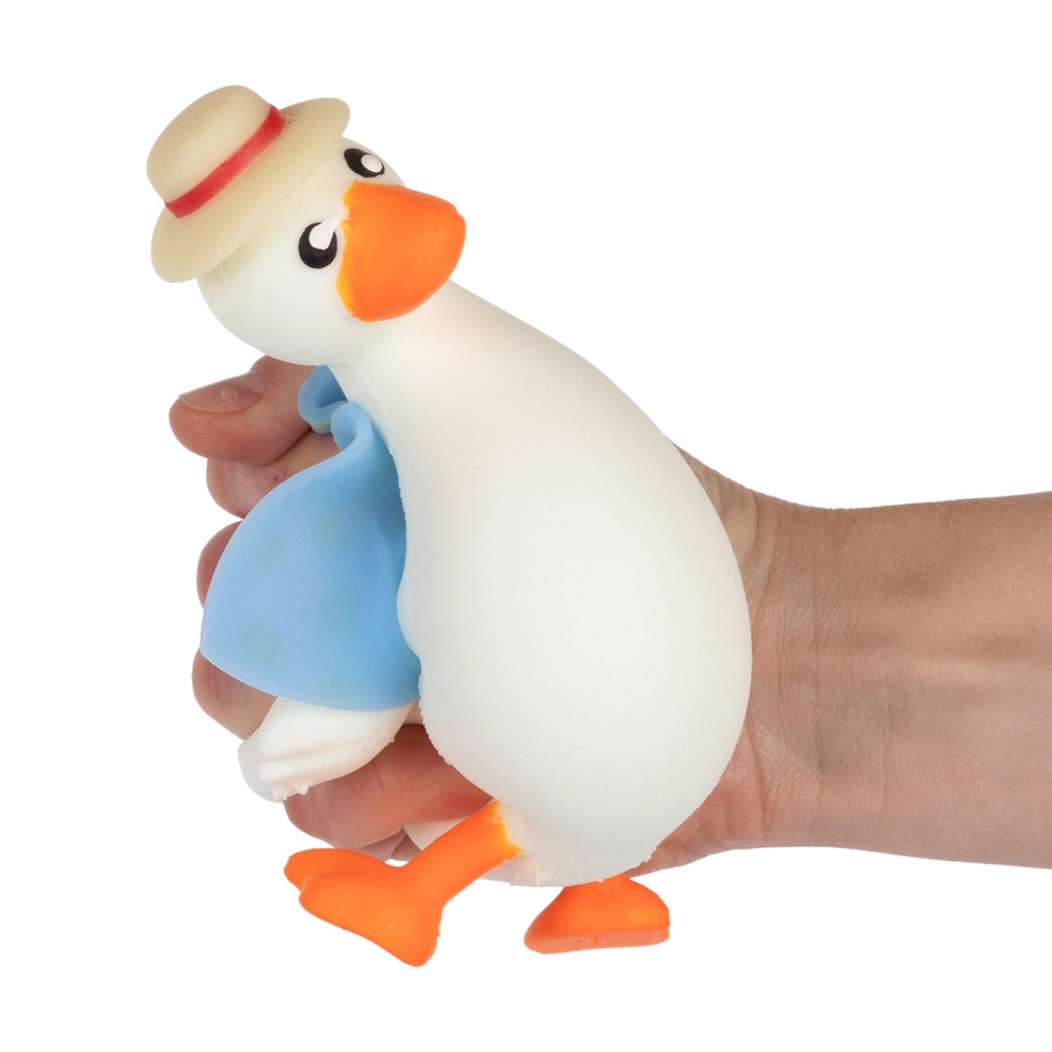 Антистресс-игрушка для рук 1TOY Крутой замес гусь в шляпе и рубашке, 14 см