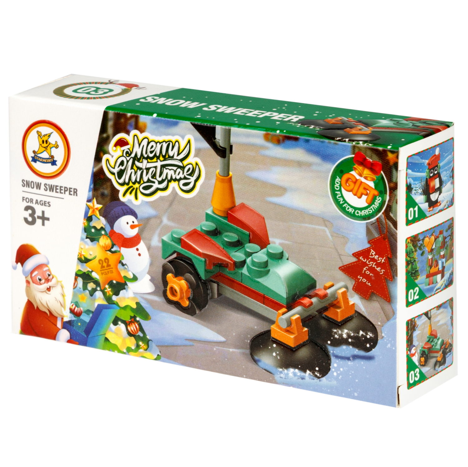 Конструктор 1TOY Blockformers "Рождество" 12 видов,  от 22 до 46 деталей