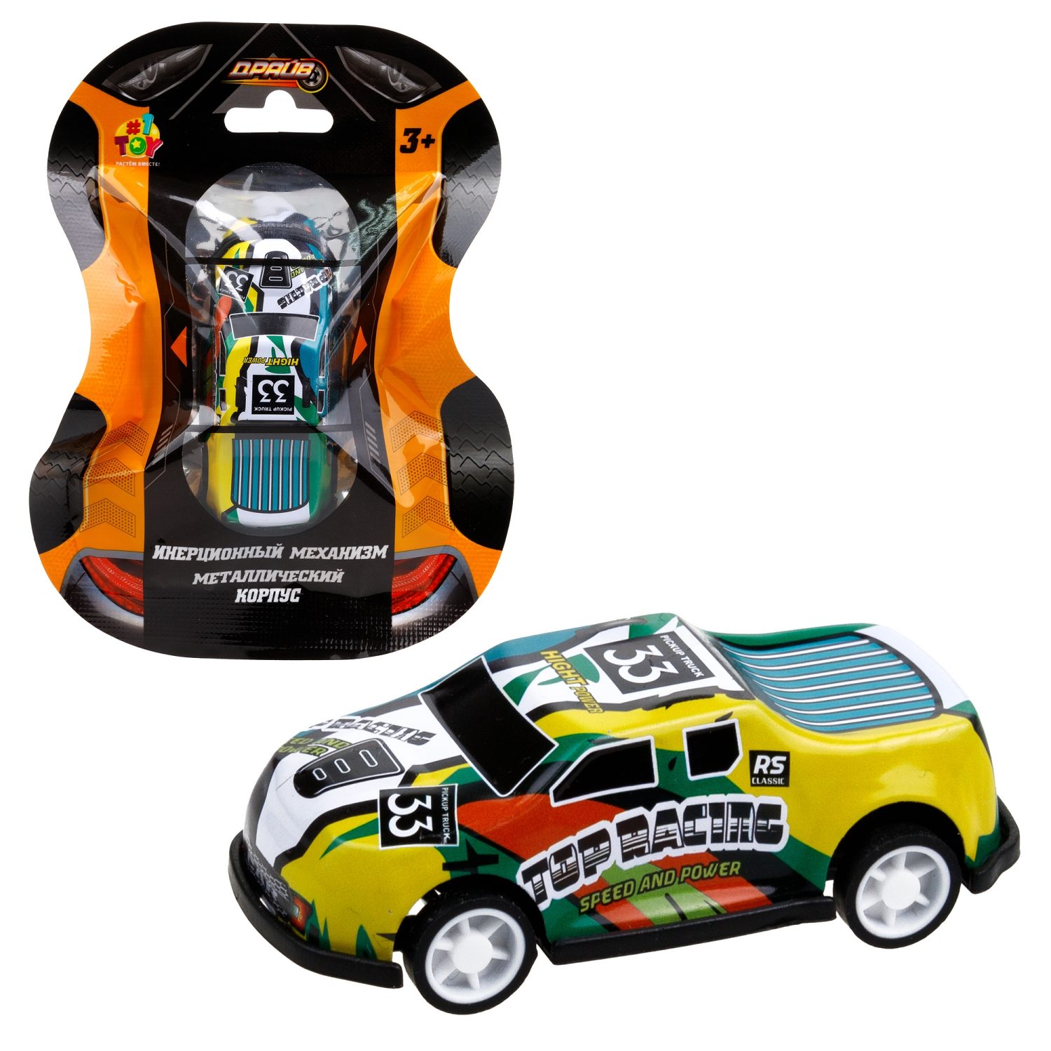 1toy Драйв Микромашинка, металлическая, инерционная, в ассортименте 92 вида