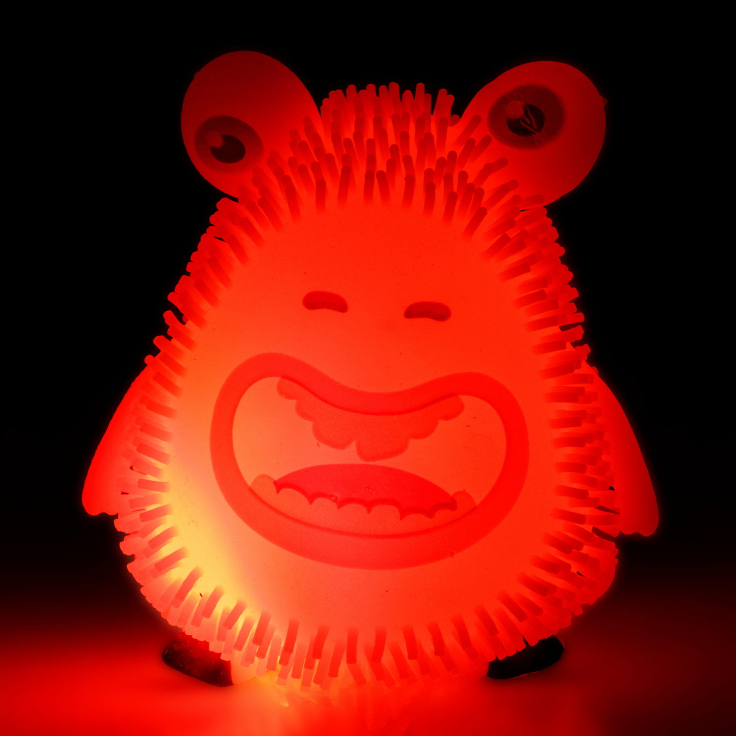 Игрушка-антистресс для рук 1toy Йо-Ёжики, жёлтый "Монстр" 10 см, со светом