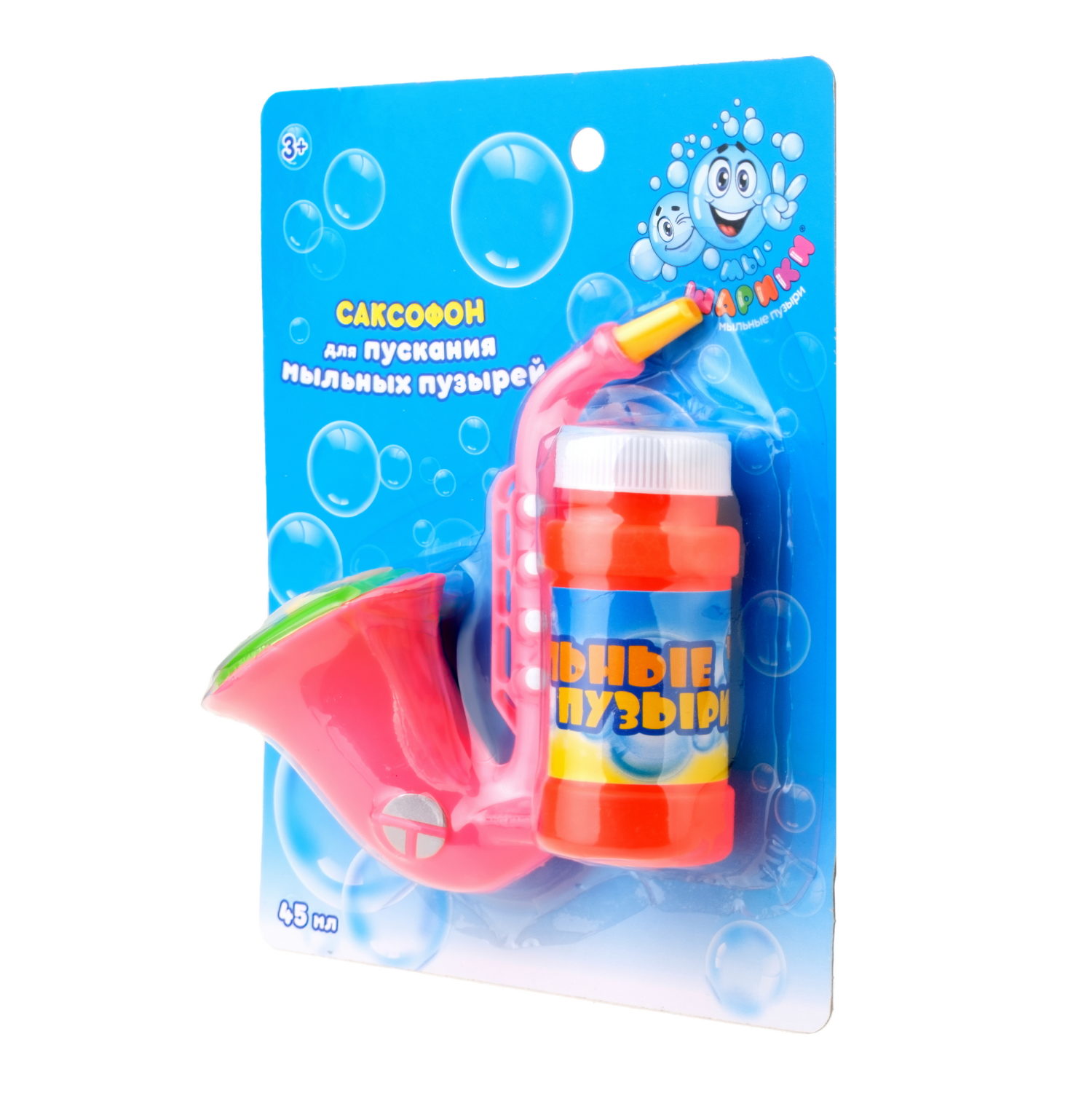 Игрушка для пускания мыльных пузырей 1TOY Мы-шарики! Саксофон, 45 мл