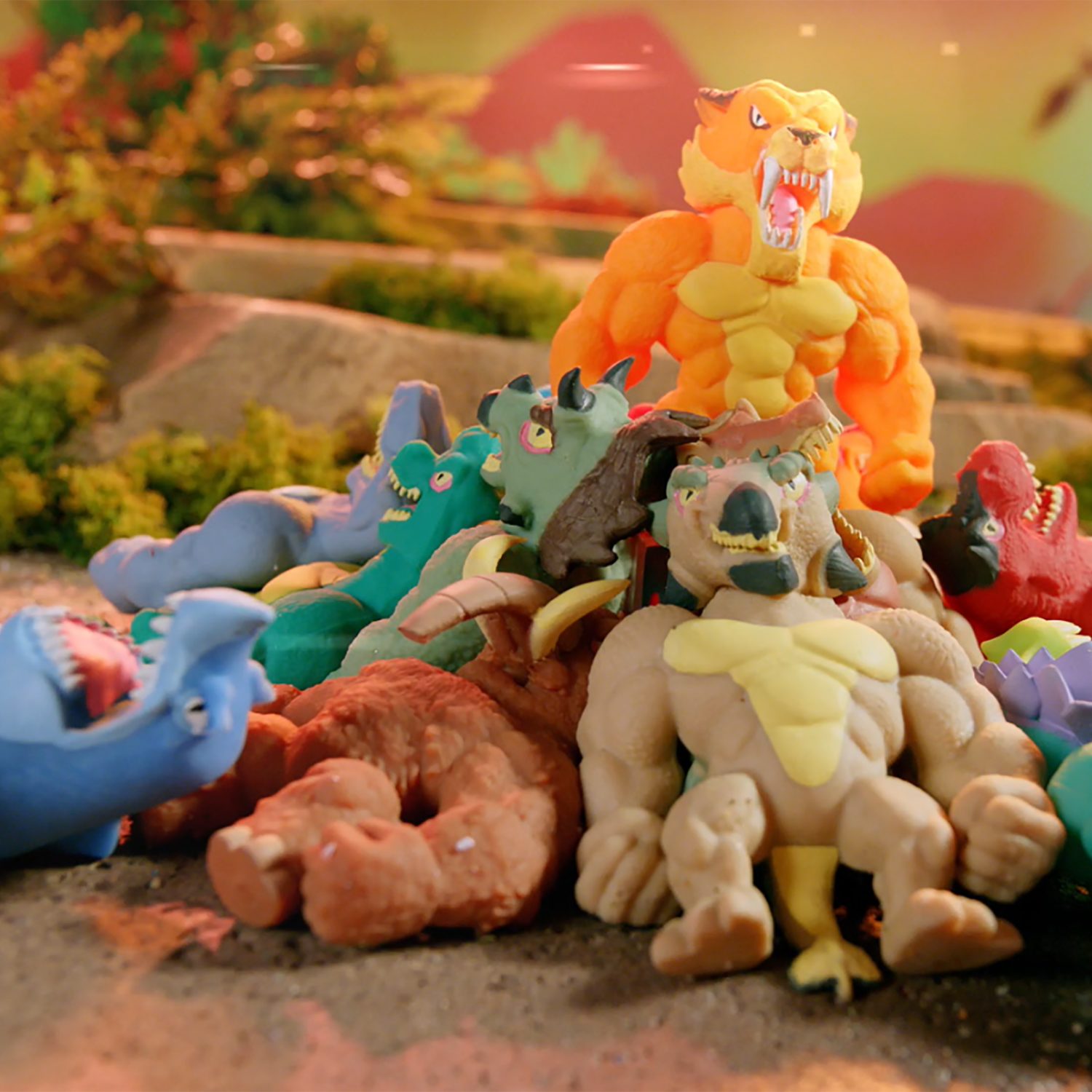 1TOY MONSTER FLEX DINO, тянущиеся фигурки 14см, 14 видов в ассортименте