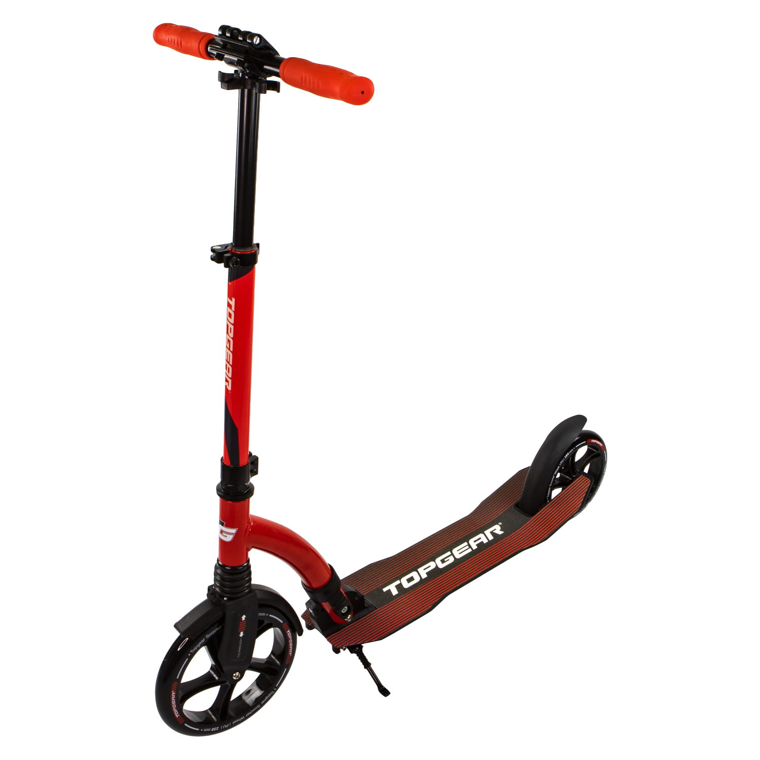 Самокат двухколесный детский, подростковый TOPGEAR с передним амортизатором, складными ручками и защитой руля