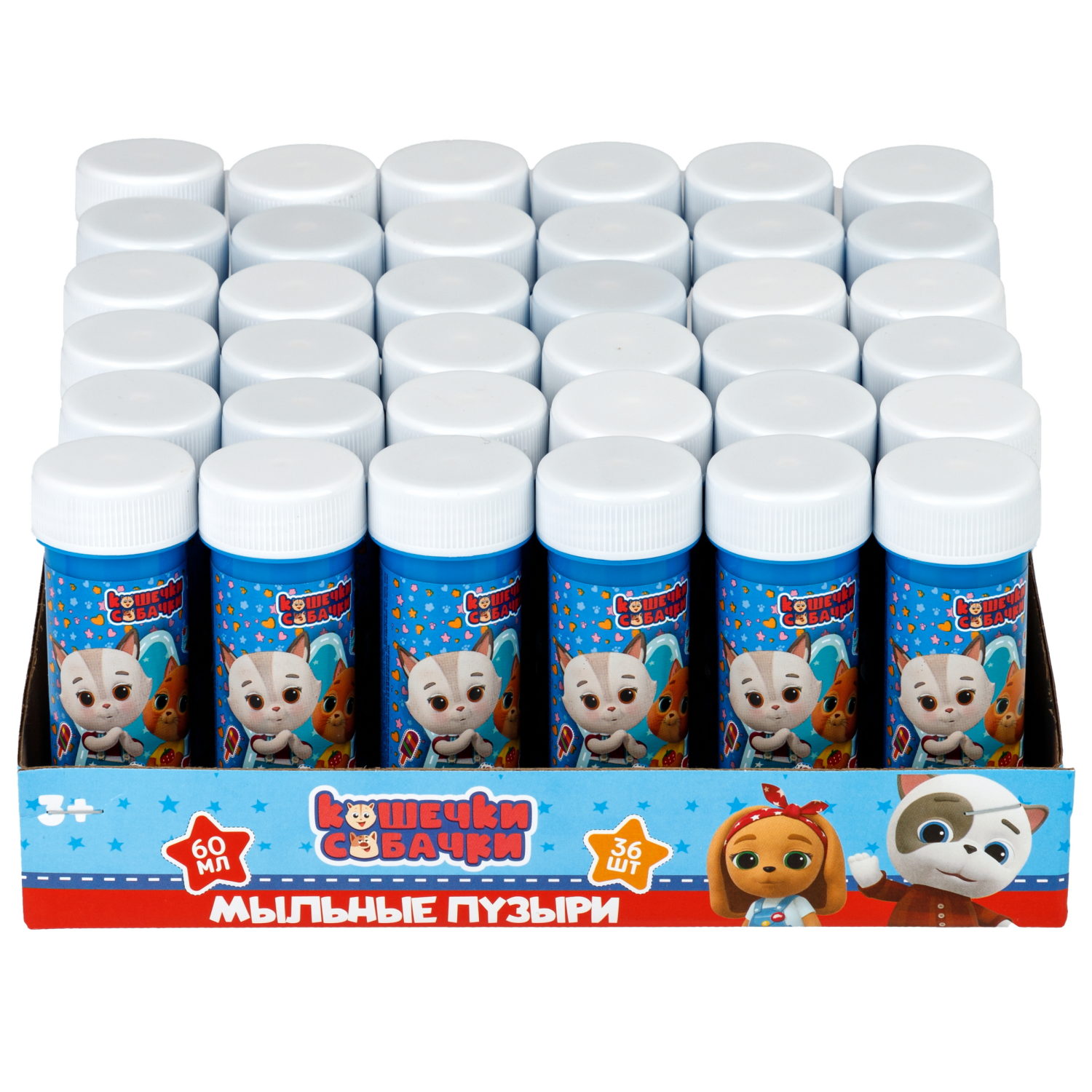 Мыльные пузыри 1TOY Кошечки-собачки, 60 мл