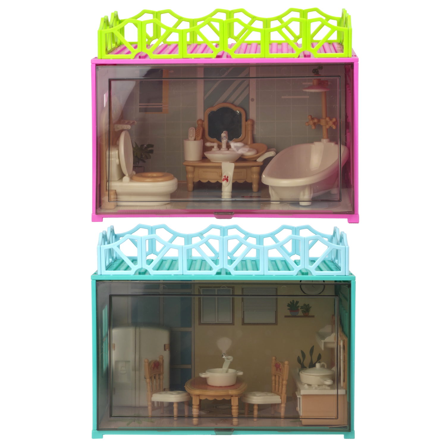 Игровой набор 1TOY Мой маленький мир Столовая и ванная