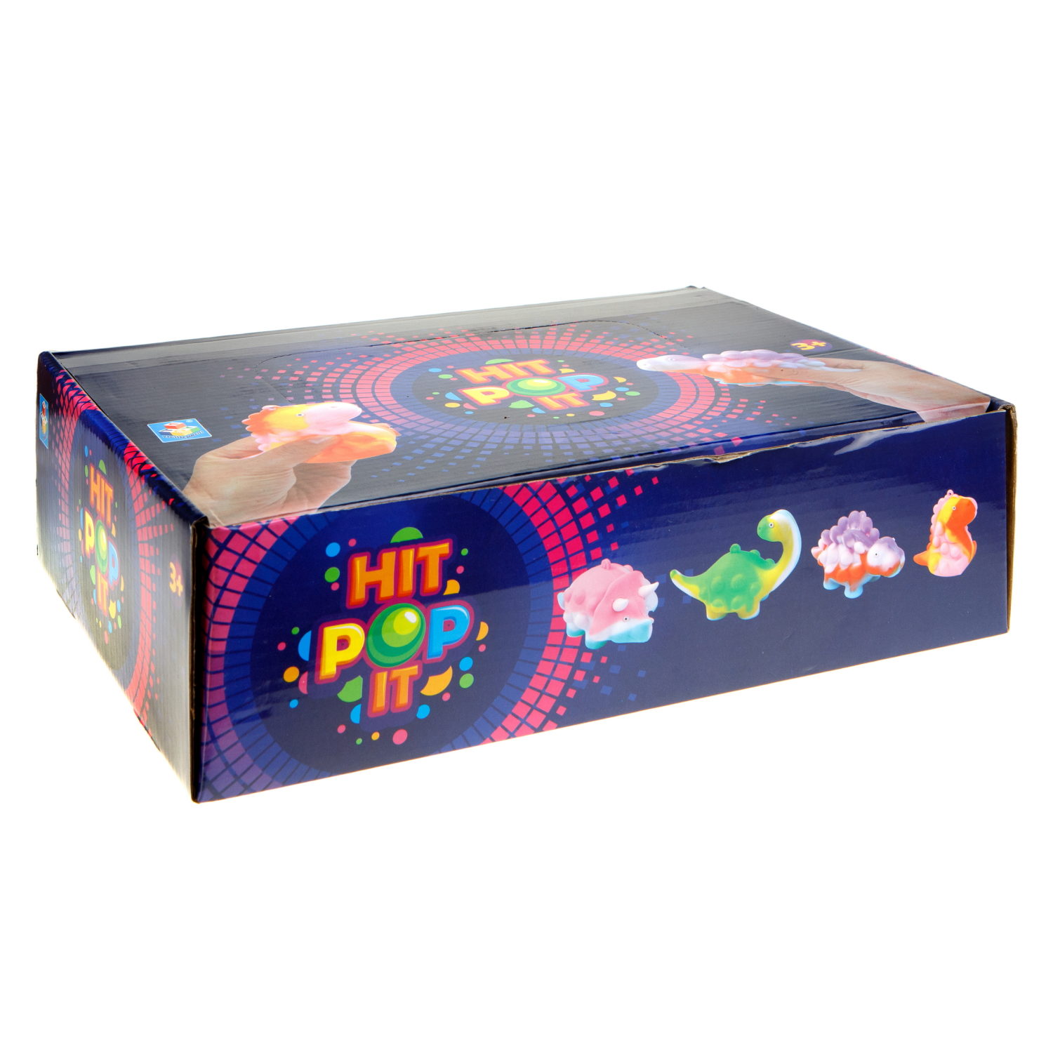 1TOY жмяка Hit Pop It "Динозавр", 9,5х6,3х8,4 см, 4 вида в ассортименте