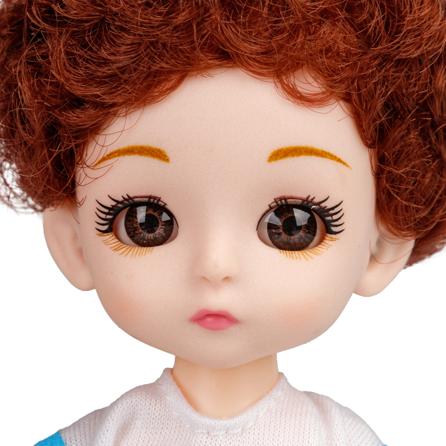 Кукла шарнирная Alisa Kawaii mini 15,2 см, с расчёской, с короткими кудрявыми темными волосами 