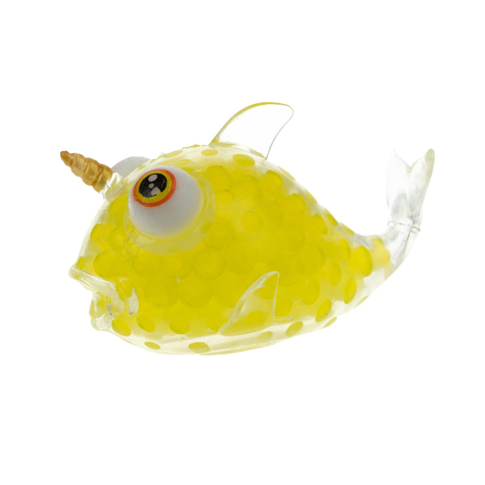 1toy Жмяка нарвал с шариками 11х6 см, жёлтый