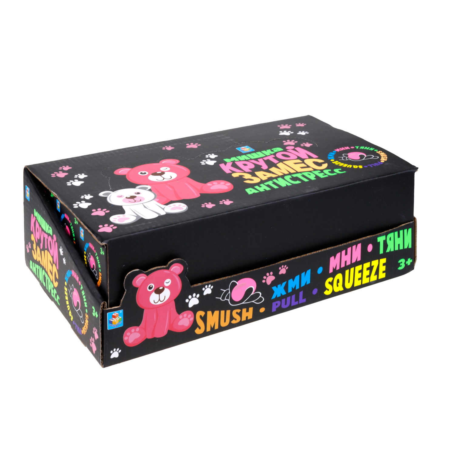 1toy Крутой замес, милый мишка подмигивает 2 цв. в асс, 9*6,5*5,5см, в кор., 12 шт.в дб.