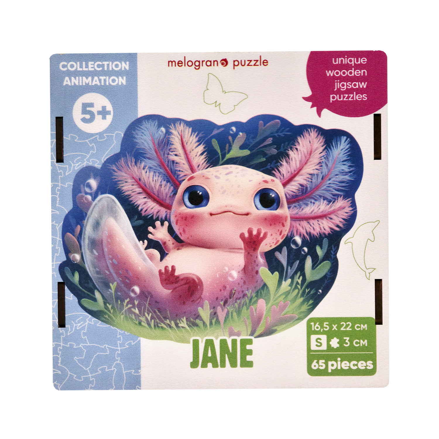 Деревянные пазлы Collection Animals Джейн, 65 деталей