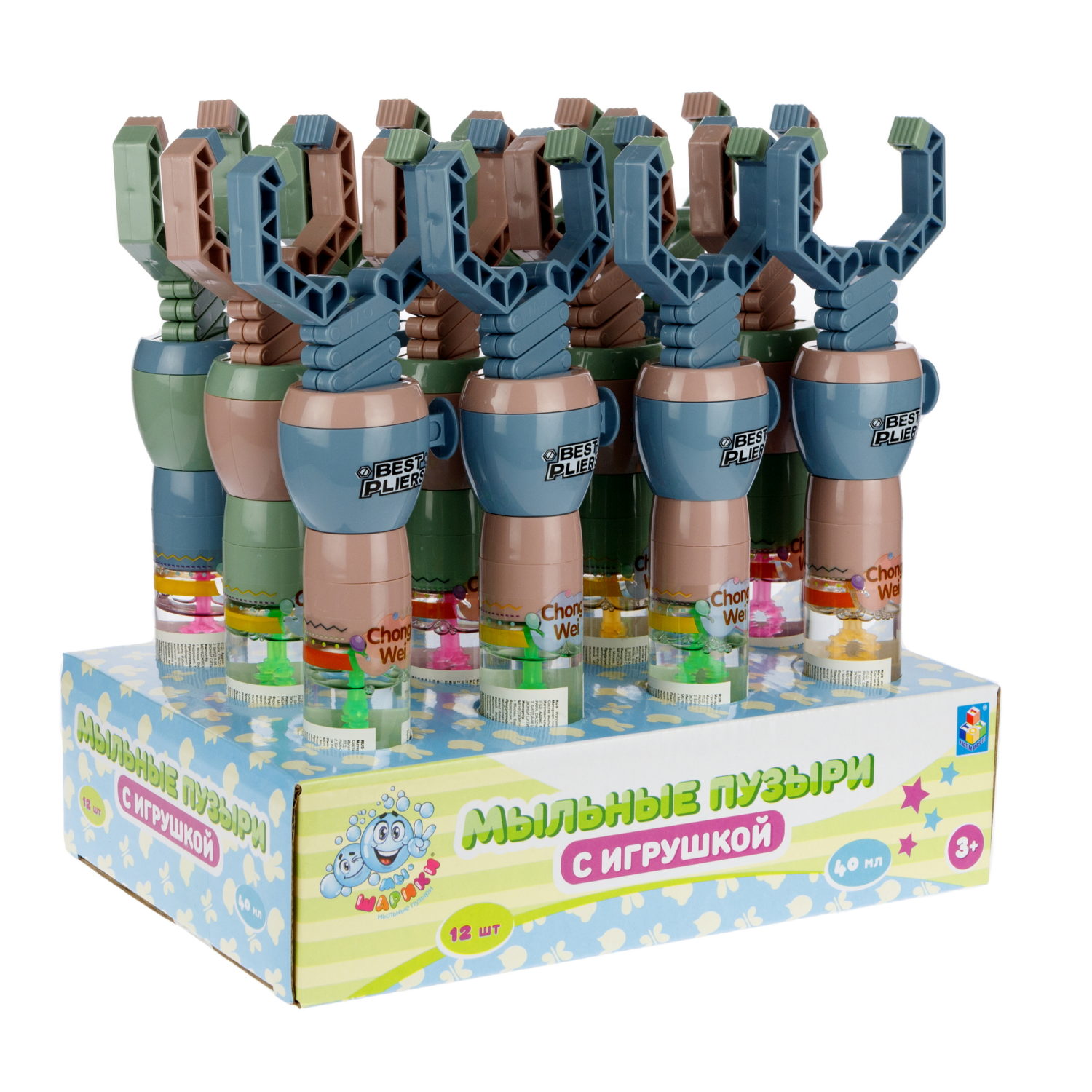 Мыльные пузыри 1TOY Мы-шарики! колба с игрушкой-хваталкой робо-рука 40 мл