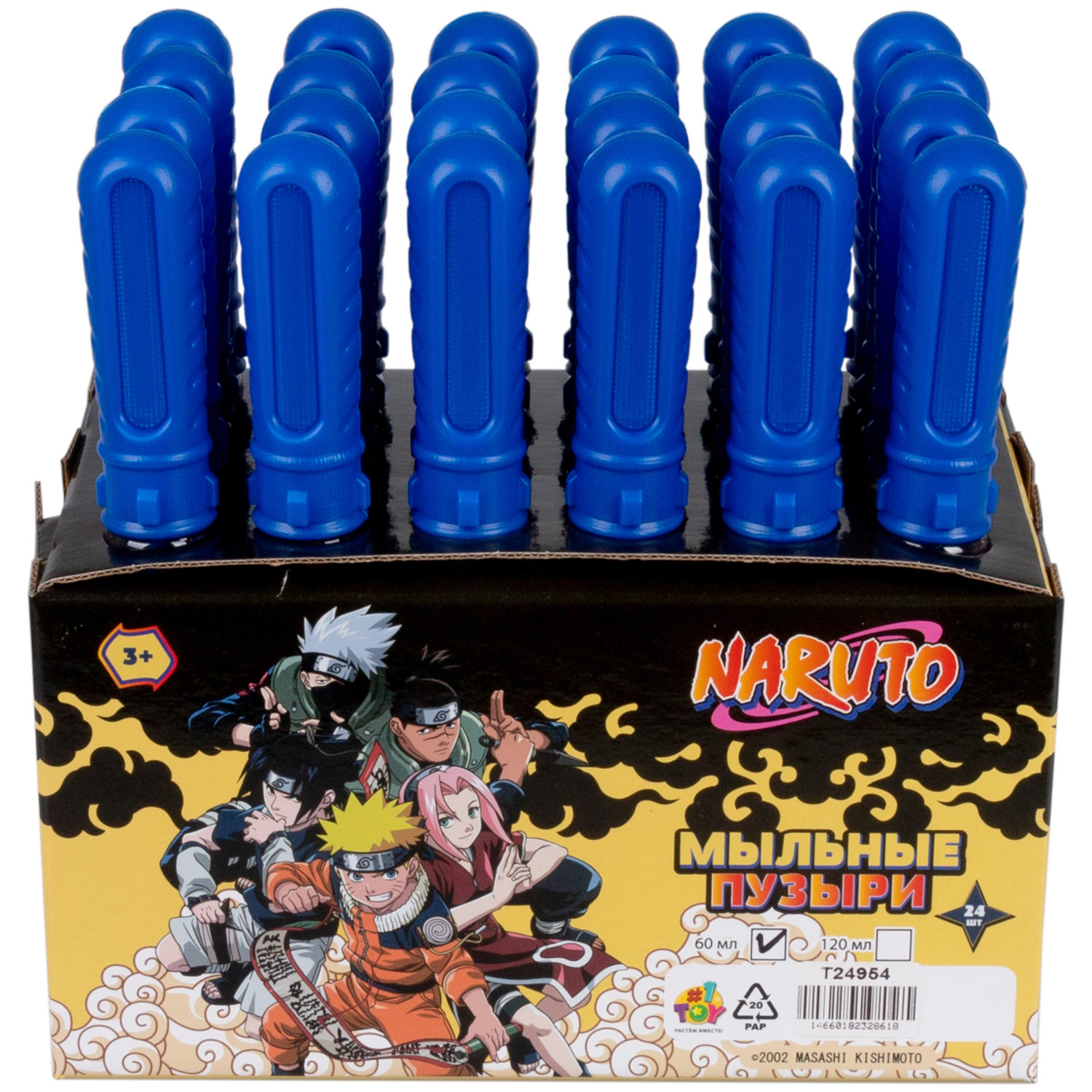 Мыльные пузыри 1TOY Наруто, 60 мл