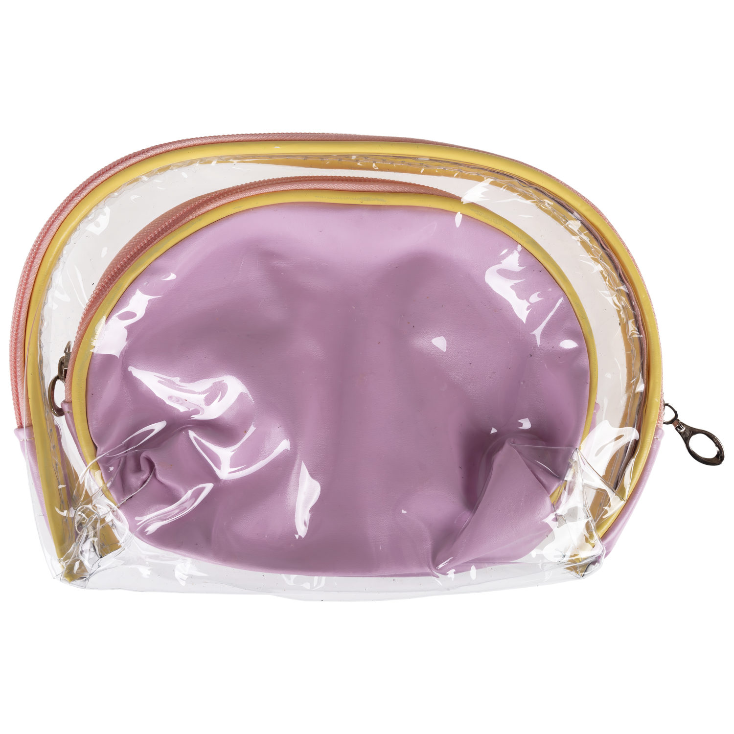 Набор из косметичек 2в1 Lukky Glam Dessert, прозрачная (24*15*8.5 см) и цветная с лого (19*11*8 см)